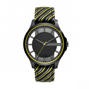 Horlogeband Armani Exchange AX2402 Leder/Textiel Multicolor 22mm