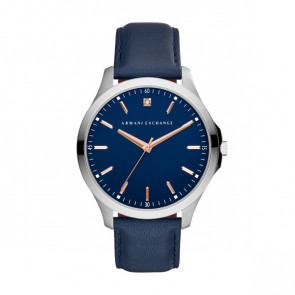 Horlogeband AX2406 Leder Blauw 22mm