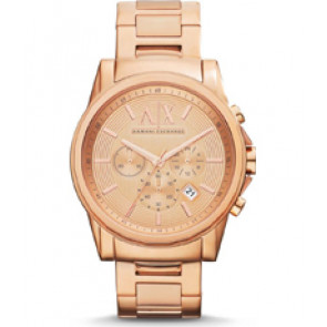 Horlogeband Armani Exchange AX2502 Roestvrij staal (RVS) Rosé 22mm