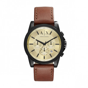 Horlogeband Armani Exchange AX2511 Leder Cognac 22mm