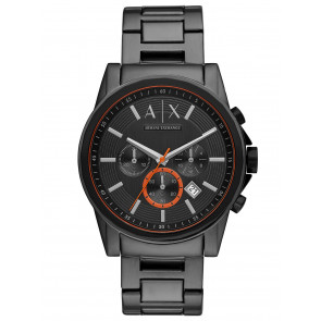 Horlogeband Armani Exchange AX2514 Roestvrij staal (RVS) Zwart 22mm