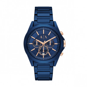 Horlogeband Armani Exchange AX2607 Staal Blauw 22mm