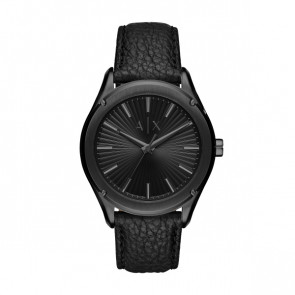 Horlogeband Armani AX2805 Leder Zwart 22mm