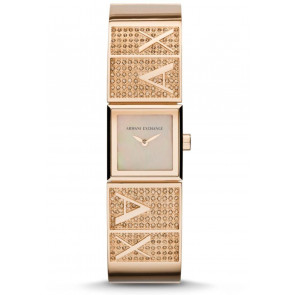 Horlogeband Armani Exchange AX4210 Staal Rosé 22mm