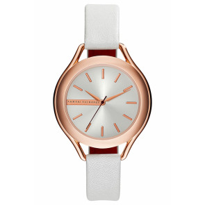 Horlogeband Armani Exchange AX4251 Leder Wit 14mm