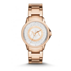 Horlogeband Armani Exchange AX4322 Staal Rosé 18mm