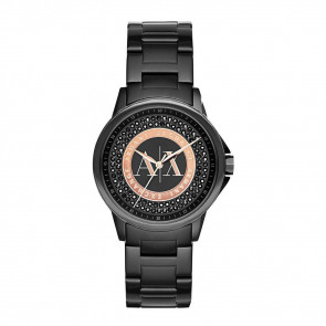 Horlogeband Armani Exchange AX4323 Staal Zwart 18mm