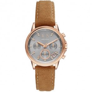 Horlogeband Armani Exchange AX4338 Leder Bruin 18mm