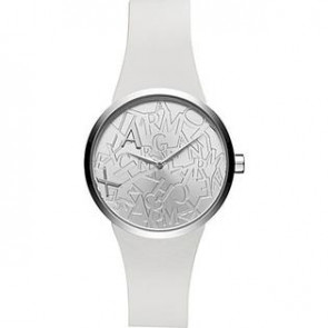 Horlogeband Armani Exchange AX4505 Leder Wit 22mm