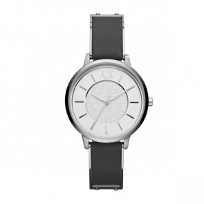 Horlogeband Armani Exchange AX5309 Leder Zwart 16mm