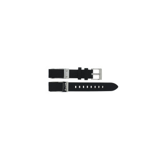 Horlogeband Armani Exchange AX5309 Leder Zwart 16mm