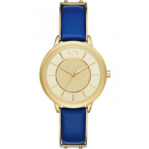 Horlogeband AX5312 Leder Blauw 16mm