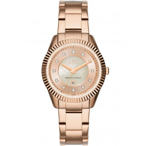 Horlogeband Armani Exchange AX5432 Staal Rosé 18mm