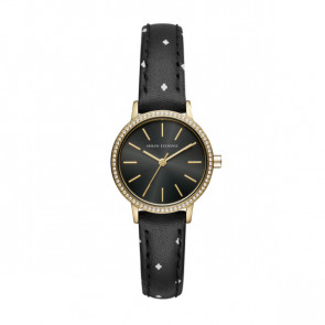 Horlogeband Armani Exchange AX5543 Leder Zwart 14mm