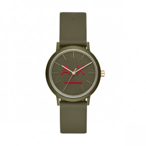 Horlogeband Armani Exchange AX5559 Silicoon Olijfgroen 16mm