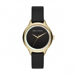 Horlogeband Armani AX5611 Leder Zwart 16mm