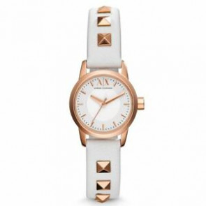 Horlogeband Armani Exchange AX6020 Leder Wit 12mm