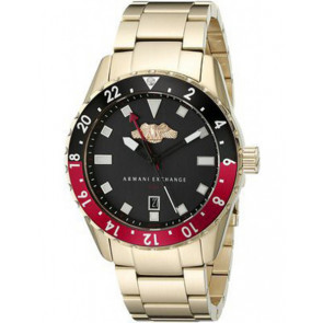Horlogeband Armani Exchange AX7007 Gold Staal Doublé 22mm