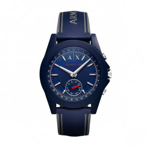 Horlogeband Armani Exchange AXT1002 Rubber Blauw 22mm