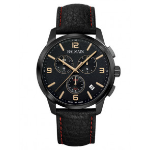 Horlogeband Balmain B74873264 / 1722675 Leder Zwart 22mm