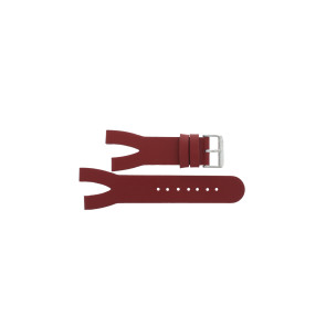 Horlogeband Davis 1404 Leder Rood 10mm