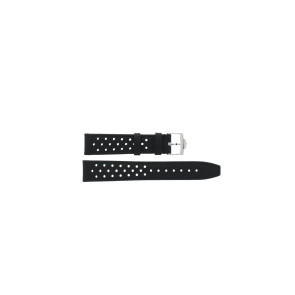 Horlogeband Tag Heuer CS3113 / BC0726 Leder Zwart 18mm