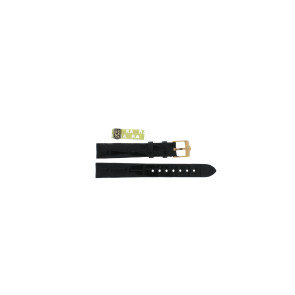 Horlogeband Tag Heuer BC0864 / WV1440 Krokodillenleer Zwart 14mm