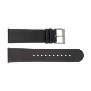 Horlogeband Mondaine BM20016 Leder Zwart 22mm