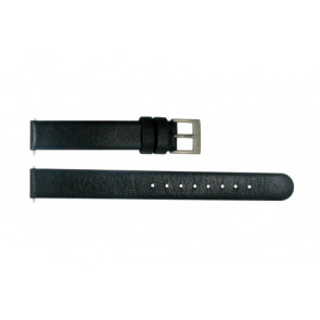 Horlogeband Mondaine BM20022 Leder Zwart 12mm