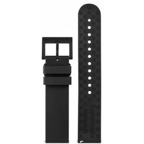 Horlogeband Mondaine MS1.41120.RB / MS1.41110.RB / BM20189 Rubber Zwart 20mm