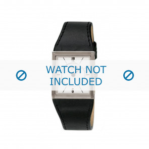 Horlogeband Boccia 3148-01-BO3148-01-40 Leder Zwart 22mm