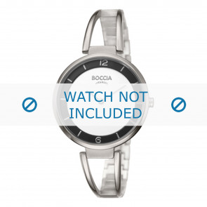Boccia horlogeband 3260-01 Titanium Zilver 10mm