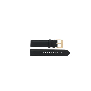 Horlogeband Fossil BQ1008 / RHETT Leder Zwart 20mm