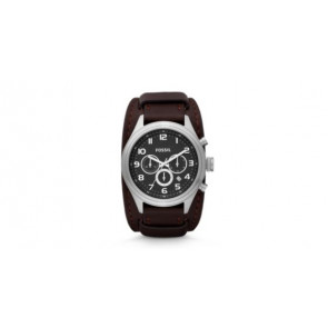 Horlogeband Fossil BQ1034 Onderliggend Leder Bruin 22mm
