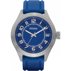 Horlogeband Fossil BQ1043 Silicoon Blauw 22mm