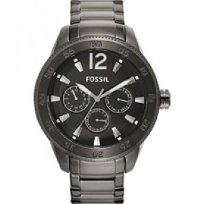 Horlogeband Fossil BQ1165 Roestvrij staal (RVS) Antracietgrijs 22mm