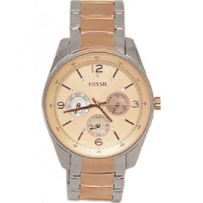 Horlogeband Fossil BQ1404 Roestvrij staal (RVS) Bi-Color 20mm
