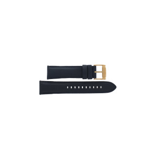 Horlogeband Fossil BQ1487 Leder Blauw 22mm