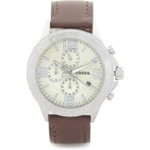 Horlogeband Fossil BQ1629 Leder Bruin 22mm