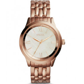 Horlogeband Fossil BQ1756 Roestvrij staal (RVS) Rosé 18mm