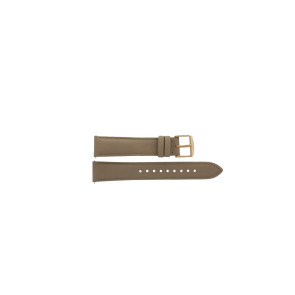Horlogeband Fossil BQ1767 Leder Beige 18mm