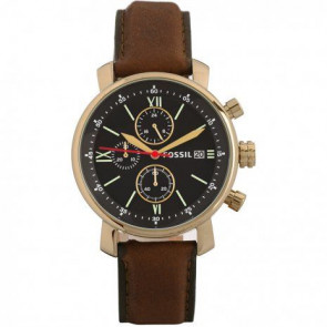 Horlogeband Fossil BQ2005 Kunststof/Plastic Bruin 20mm