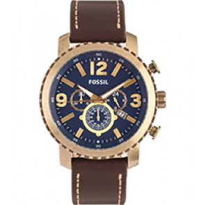 Horlogeband Fossil BQ2102 Leder Bruin 24mm