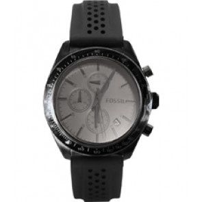 Horlogeband Fossil BQ2149 Silicoon Zwart 20mm