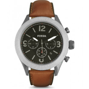 Horlogeband Fossil BQ2236 Leder Bruin 22mm