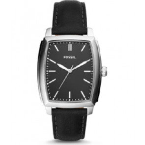 Horlogeband Fossil BQ2301 Leder Zwart 20mm