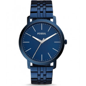 Horlogeband Fossil BQ2324 Roestvrij staal (RVS) Blauw 22mm