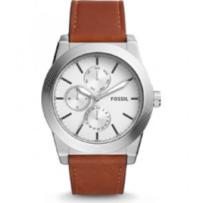 Horlogeband Fossil BQ2335 Leder Bruin 24mm