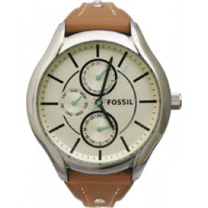 Horlogeband Fossil BQ3090 Onderliggend Leder Bruin 18mm