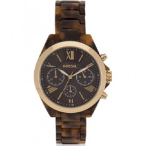 Horlogeband Fossil BQ3120 Kunststof/Plastic Bruin 18mm
